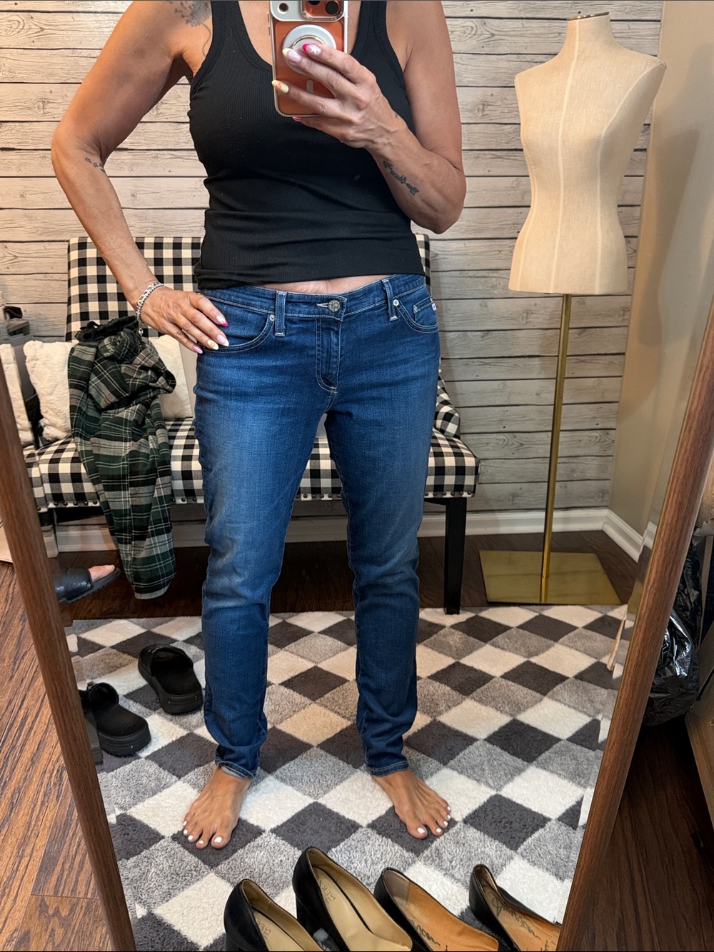 Ag Adriano Goldschmied STILT Cigarette Leg Leg Jeans in Medium Blue